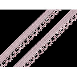 Elastische geschnürte dekorative, 15 mm breit (20 m Roller) - altes Rosa