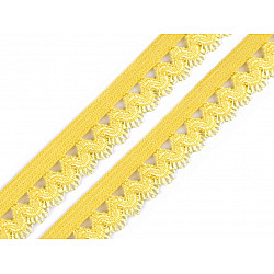 Dekoratives elastisches, 15 mm breit (25 m karte) - gelb