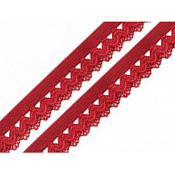 Dekoratives elastisches, 15 mm breit (25 m karte) - dunkelrot