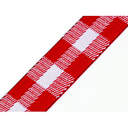 Elastische Widescare, Breite 25 mm - Rot - Weiß