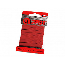Einfache elastische, Breite 7 mm (Karte 5 m) - rotes Carmine