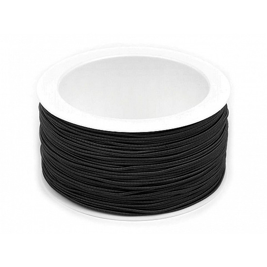 Runde elastisch, Ø1,2 mm (Rolle 50 m) - schwarz