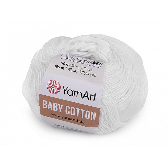 Strickgarn Baby Cotton 50 g - weiß