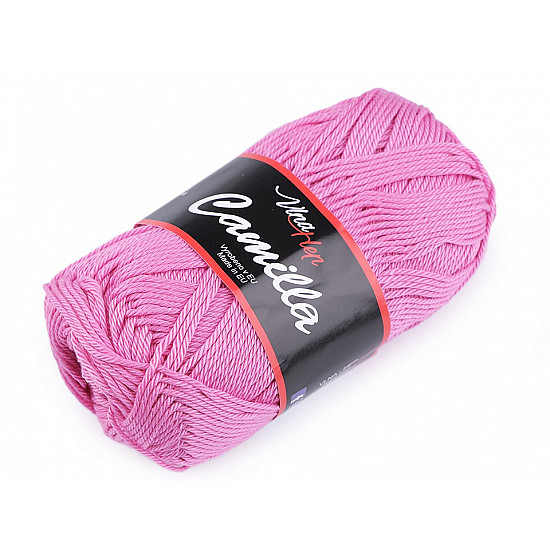 Strickgarn aus Baumwolle Camilla 50 g - rosa