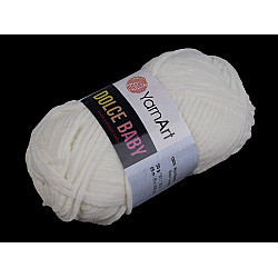 Strickgarn Chenille Dolce Baby 50 g, créme sehr hell