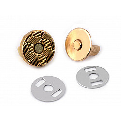 Magnetverschluss Ø10 mm, gold klassisch, 5 Set