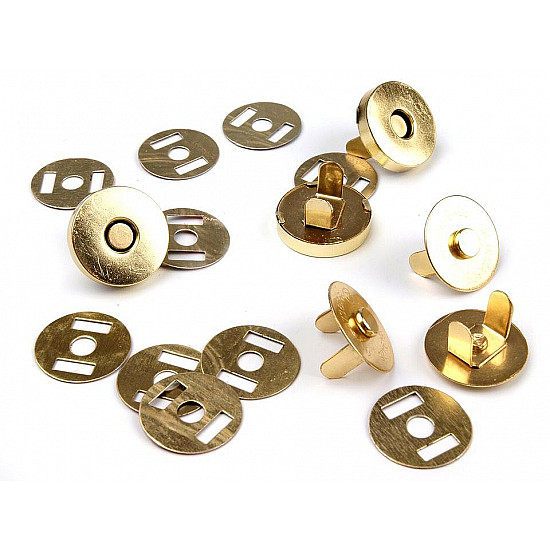 Magnet Verschluss Ø18 mm golden, 5 set
