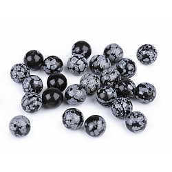 Mineral Perlen Obsidian Ø8 mm (Packung 11 Stück)