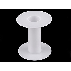 Spule aus Kunststoff, Kunststoffspule 6x6,6 cm (Packung 20 Stück) - weiß