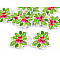 Holzknopf dekorativ - Weihnachten, Hellgrün, 10 Stück