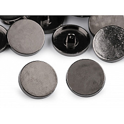 Metallknöpfe glatt Größe 32", Nickel schwarz, 10 Stück