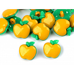 Kinderknopf Größe 28" Apfel, gelb, 50 Stück