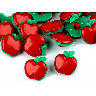 Kinderknopf Größe 28" Apfel, rot, 50 Stück
