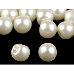 Perlen zum Annähen / Perlen Knöpfe Ø12 mm, perlmutt, 10 Stück