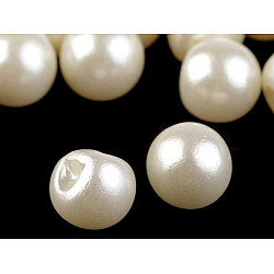 Perlen zum Annähen / Perlen Knöpfe Ø14 mm, perlmutt, 10 Stück