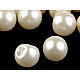 Perlen zum Annähen / Perlen Knöpfe Ø14 mm, perlmutt, 10 Stück