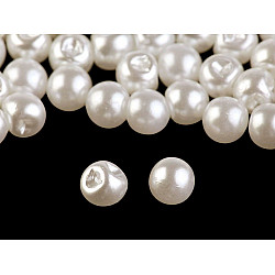 Perlen zum Aufnähen / Perlen Knöpfe Ø6 mm, perlmutt, 20 Stück