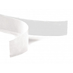 Klettverschluss Plüsch selbstklebend Breite 20 mm, White, 25 m