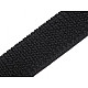 Klettband Breite 20 mm elastisch Plüsch, schwarz