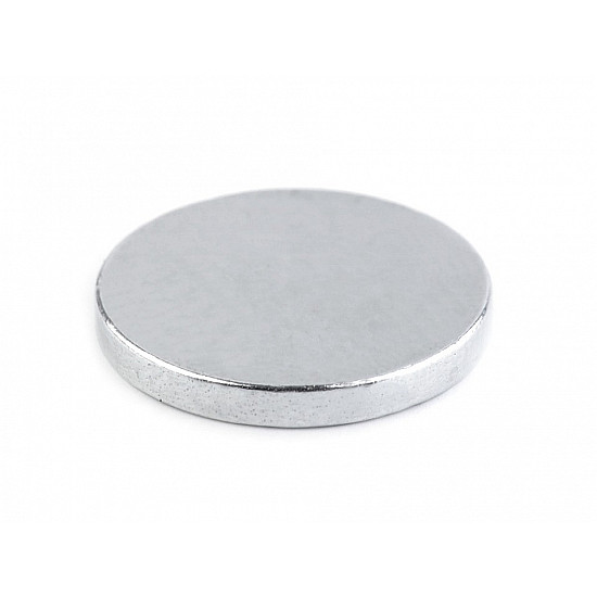 Magnet rund Ø15 mm sehr stark, Nickel, 10 Stück