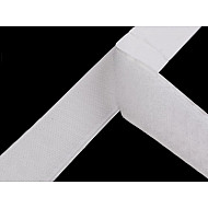 Klettband selbstklebend Haken + Schlaufen Breite 30 mm, weiß, meterware