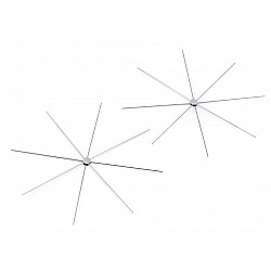 Stern/Weihnachtsschneeflocke Drahtschablone Ø 10 cm mit Fläche in der Mitte, platine, 2 Stück