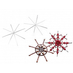 Stern / Weihnachtsschneeflocke Drahtschablone Ø9 cm, 5 Stück