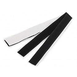Klettband Haken + Schlaufen selbstklebend geschnitten 20 cm, schwarz, 10 Paar