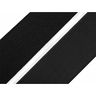 Klettband selbstklebend Haken + Schlaufen Breite 80 mm, schwarz, meterware