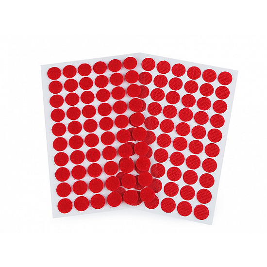Klettpunkte selbstklebend Ø15 mm, rot
