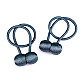 Vorhang Raffhalter / Schnur mit Magnet, blau-grau hel, 2 Stück