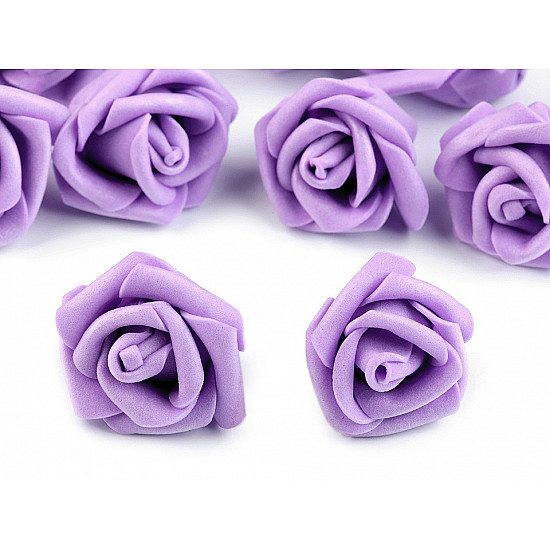 Dekoration Rose Ø4 cm, lila violett, 10 Stück