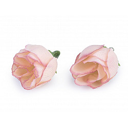 Künstliche Blume / Blüte Rose Ø20 mm, lachsfarben hell, 30 Stück