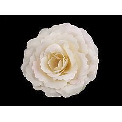 Künstliche Blume / Blüte Rose Ø80 mm, hell-créme, 2 Stück