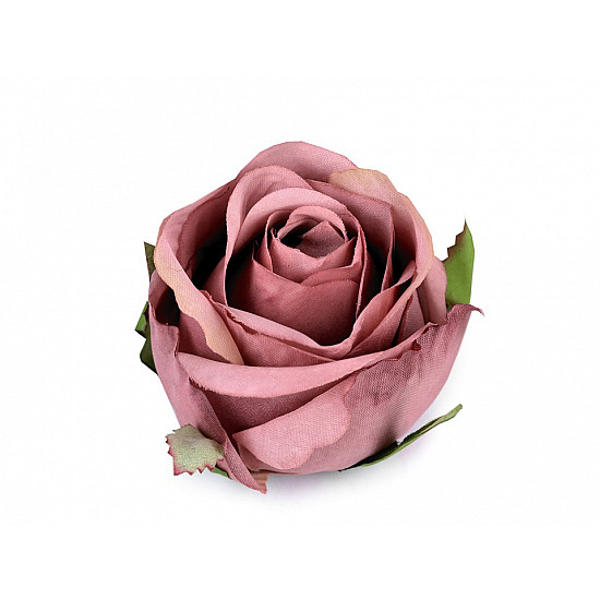 Künstliche Blume / Blüte Rose Ø55 mm, Altrosa hell