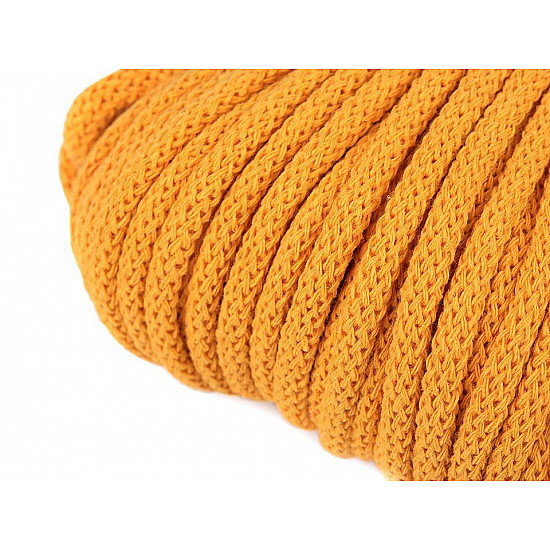Drei Baumwollkordel, Ø5 mm (10 m Packung) - gelbe Orange
